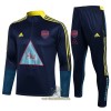 Arsenal Trainings Sweatshirt Pak Quarter-zip 2022-23 Blauw Gele - Kids